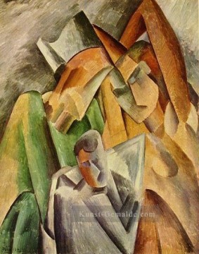 famille - Famille d Arlequin 1909 Kubismus Pablo Picasso